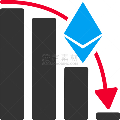 迅速,图表,以太坊,平坦的,计算机图标,损失,图像,通货紧缩,落下,衰退