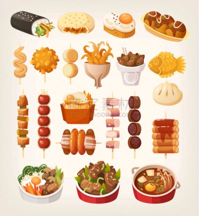 亚洲,快餐,美味,街道,寿司,天麸罗,清新,食品,膳食,午餐