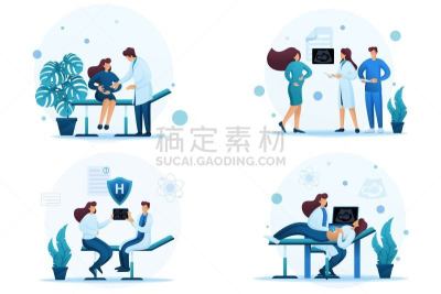 平坦的,蜘蛛网,概念,女人,超声波,健康保健,文字,药,垂直画幅,母亲