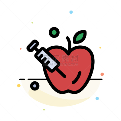 科学,苹果,计算机图标,平坦的,彩色图片,抽象,科学家,水果,落下