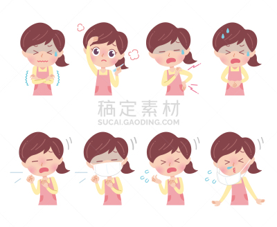 教师,可爱的,儿童房,女人,生病,打字,咳嗽,沟通,打喷嚏
