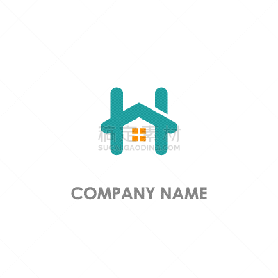 house realty h initial logo
