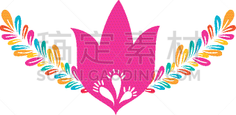 分离着色,叶子,花环,计算机图标,墨西哥,植物群,传统节日,自然美,花,复古