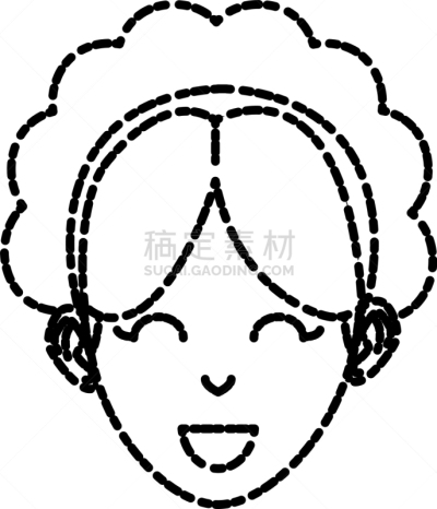 青年女人,卡通,可爱的,商务,人,概念,肖像,图像,女人,违约