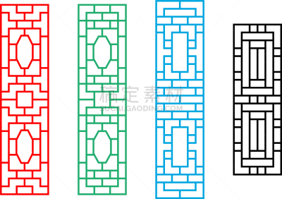 长方形,式样,窗框,分离着色,白色,亚洲,传统,几何形状,房屋