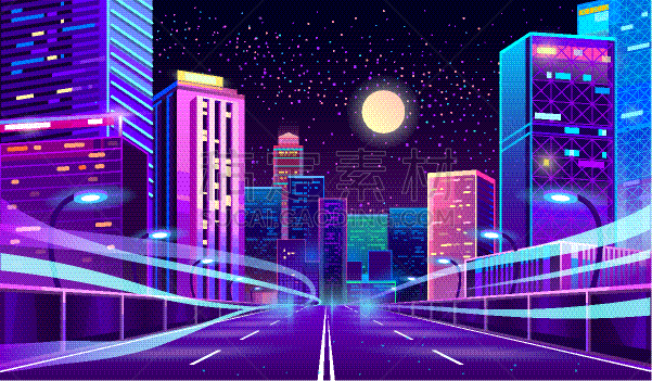 夜晚,矢量,空的路,商务,横截面,背景分离,模板,现代,城市扩张,户外