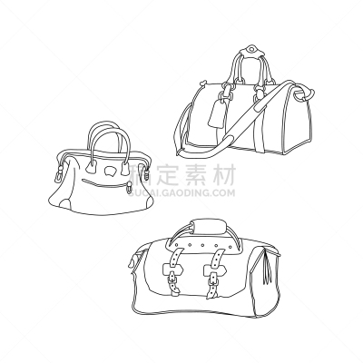 手提箱,草图,手,商务,旅途,行李,旅行,包,画画,休闲