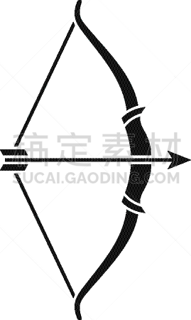 箭术,计算机图标,极简构图,高雅,运动,古董,动物,弓,复古