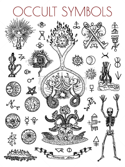 符号,插画,炼金术,幻想,矢量,巫术,预测,算命