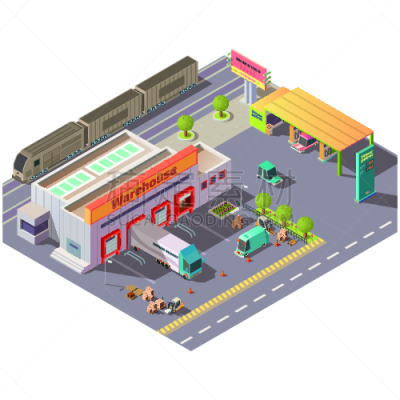 加油站,仓库,商务,横截面,数字23,波兰,卡车,汽车,交通方式,邮局