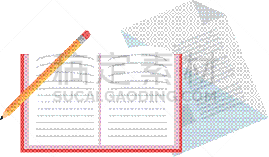 铅笔,笔记本,分离着色,书,教科书,日记,文字,干净,文学,教育