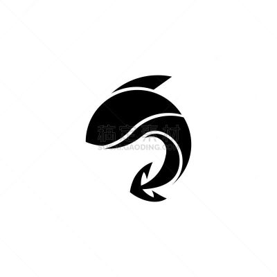 鱼类,概念,矢量,绘画插图,锚,模板,传媒,背景分离,动物图案,热带气候