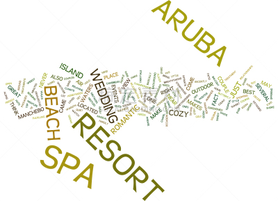 aruba resort and spa text background word cloud