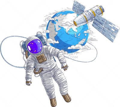 宇航员,极简构图,太空交通工具,太空船,国际空间站,太空服,科学家,直的,云,联系