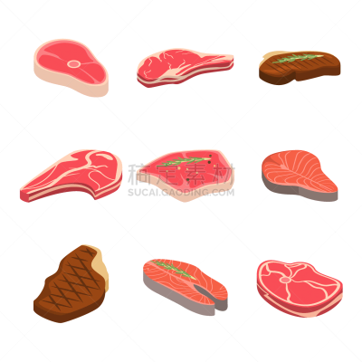 牛排,清新,烤肉架,格子烤肉,市场,可爱的,家庭,食品,布置,烹调