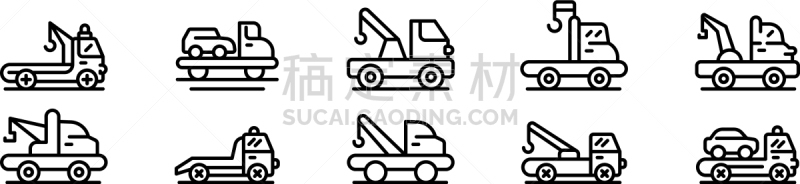 拖运卡车,轮廓,计算机图标,高雅,商务,汽车,交通,意外事件,直的,布置