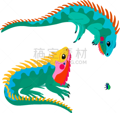 动物,剪贴画,卡通,野生动物,自然美,爬行纲,鬣蜥蜴,吉祥物,雨林,绘制