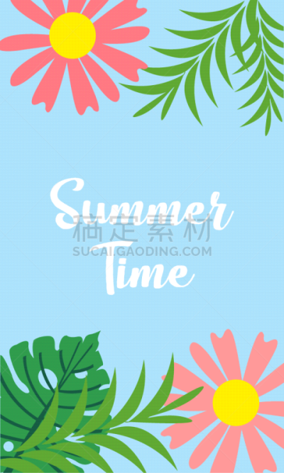 你好,夏天,艺术标题,背景,品牌名称,浮标,干酪藤,模板,火烈鸟