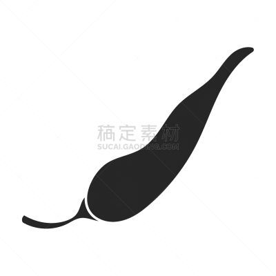 pepper iconblack icon isolated on