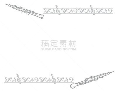 华丽的,边框,木管乐器,国境线,传统,管弦乐队,原音乐,低音谱号,复古风格,古董