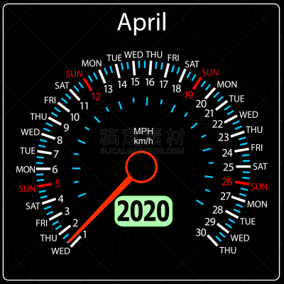 2020,汽车,速度计,日历,四月,周末活动,商务,进出港显示牌,十月,弯曲