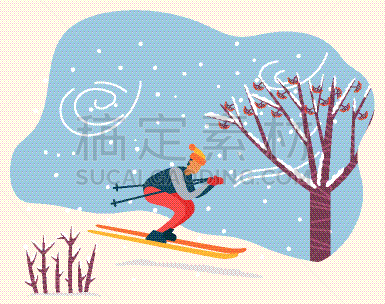 winter activity person skiing downhill