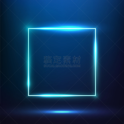 活力,图像特效,矢量,方形画幅,蓝色,边框,霓虹灯,球体,暗色