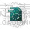文档,GIF动图,绿色,活页夹,图标,按键区,分离着色,白色,数据,下载