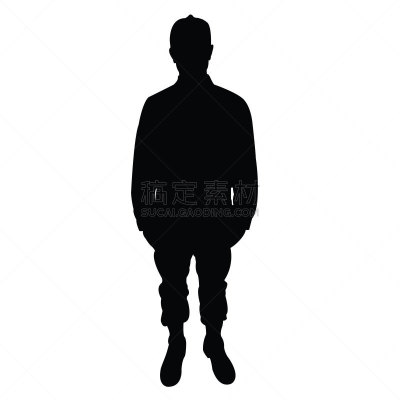 矢量,男人,轮廓,白色,人,一个人,仅一个男人,剪影,站