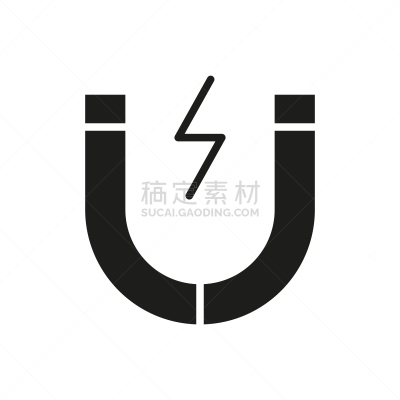 矢量,磁铁,计算机图标,一个物体,背景分离,技术,简单,模板,细的,现代