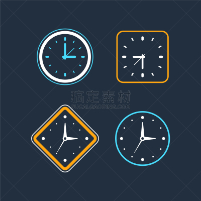 钟,平坦的,计算机图标,设计元素,商务,24,倒计时,迅速,布置,联系