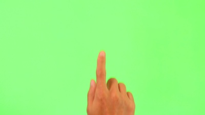 人手触摸绿屏