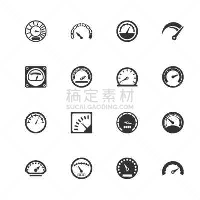 速度计,计算机图标,平坦的,概念,效率,压力,迅速,收集,夸张,联系