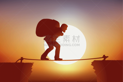 平衡,克服困难,运送,负担过重,男人,平衡折角灯,风险,法国,仅一个男人,教会