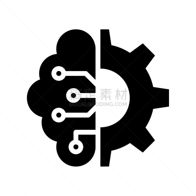 人造的,矢量,脑部,嵌齿,图标,设计师,家庭,电子人,垂直画幅,人工智能