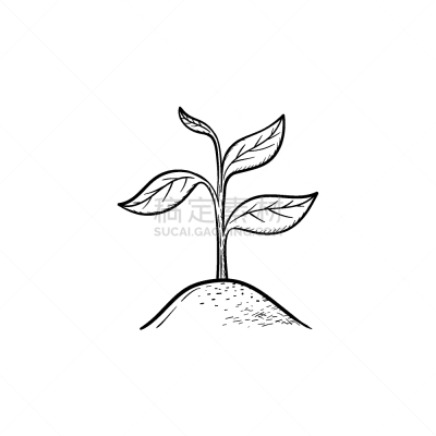 草图,计算机图标,秧苗,动物手,分离着色,农业,轮廓,有机食品,自然,绘制