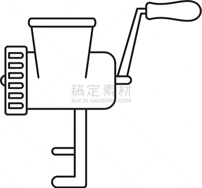 绞肉机,轮廓,高雅,计算机图标,过时的,食品,古董,钢铁,复古,烹调