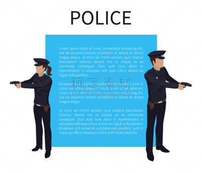 警官,男人,汗衫,女人,证章,监视