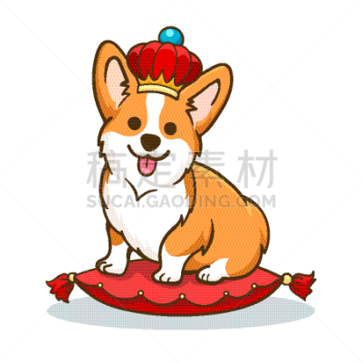 王冠,威尔士柯基犬,可爱的,彭布罗克郡,纯种犬,狗,动物,小狗