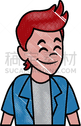 男人,侧面像,卡通,可爱的,商务,人,衬衫,概念,肖像