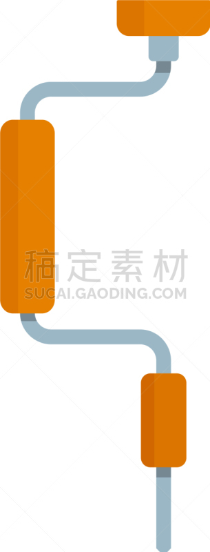 图标,扁平化设计,支柱,部分,建筑业,古董,设备用品,拿着,复古,做