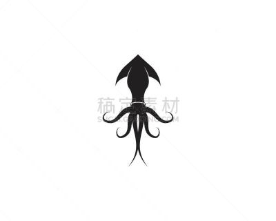 绘画插图,鱿鱼,图标,自然,符号,野生动物,肖像,图像,海洋,美