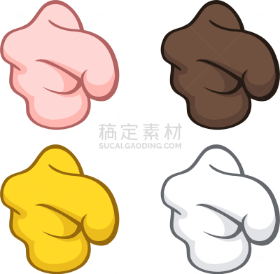 举起手,拇指,人,男人,黄色,白色,黑色,可爱的,指着,收集
