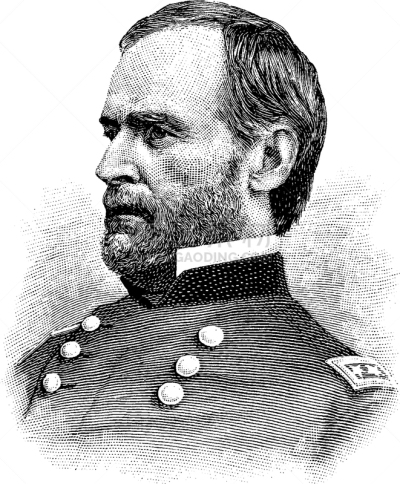 General Sherman,白色,男商人,矢量,雕刻图像,黑色,复古