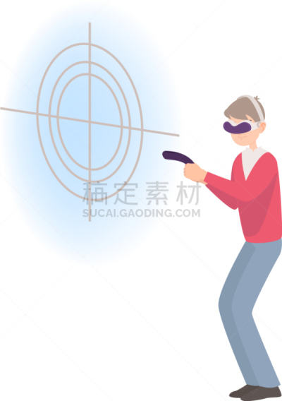 衣服,男人,进行中,虚拟现实,技术,网络空间,现代,写实,打靶