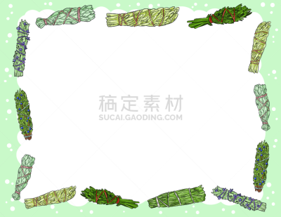 传单,模板,时尚,草本,鼠尾草,波西米亚风,办公用品,留白,检查表,捆