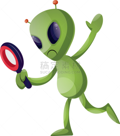 外星人,放大镜,白色背景,焦点,不明飞行物,动物,设备用品,透镜,渴望,搜寻