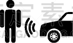 顺序,使用感官,公寓,计算机图标,安全的,男人,汽车,协助,离开