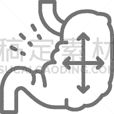 肚子,胃,线图标,生物学,分离着色,商务,生长,生病,显现