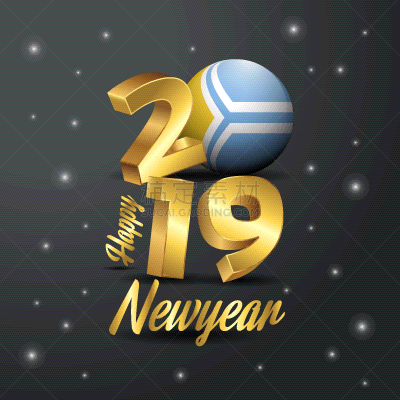 图瓦共和国,2019,抽象,字体,新年前夕,华丽的,请柬,壁纸,问候